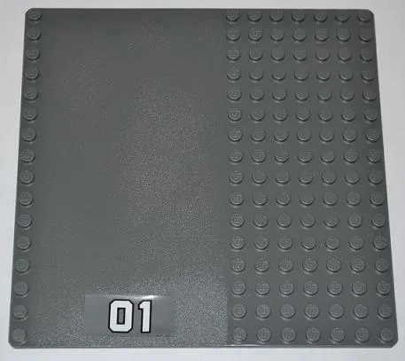 Baseplate, Road 16 x 16 with White '01' Small Pattern (Sticker) - Set 7208