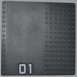 Baseplate, Road 16 x 16 with White '01' Large Pattern (Sticker) - Set 7945