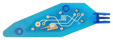 Wing Insectoid Small with Arm Hinge and Circuitry Pattern Left (Print on Top, Tip at Left, Logo at Back Edge)