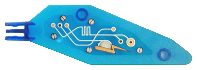 Wing Insectoid Small with Arm Hinge and Circuitry Pattern Right (Print on Top, Tip at Right, Logo at Back Edge)