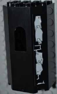 Panel 3 x 4 x 6 with Window with 4 Metal Plates Wall Repairs Pattern on Left Side (Sticker) - Set 2505