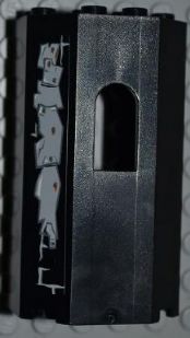 Panel 3 x 4 x 6 with Window with 5 Metal Plates Wall Repairs Pattern on Right Side (Sticker) - Set 2505