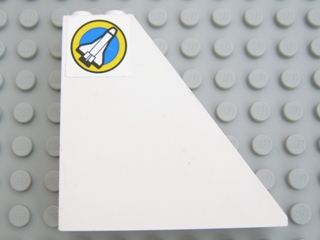 Slope 55 6 x 1 x 5 without Bottom Stud Holders with Shuttle and Yellow Circle Pattern Left (Sticker) - Set 6456