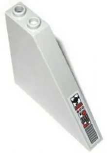 Slope 55 6 x 1 x 5 without Bottom Stud Holders with Screen, 4 Circles, Buttons and Grille Pattern Model Left Side (Sticker) - Set 75019