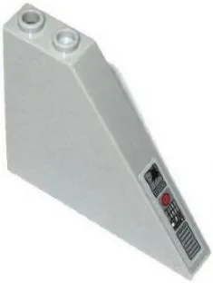 Slope 55 6 x 1 x 5 without Bottom Stud Holders with Broken Screen, Red Circle, Buttons and Grille Pattern Model Right Side (Sticker) - Set 75019