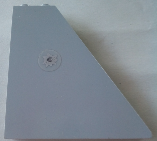 Slope 55 6 x 1 x 5 without Bottom Stud Holders with Bullet Hole Large Pattern (Sticker)  - Set 7709