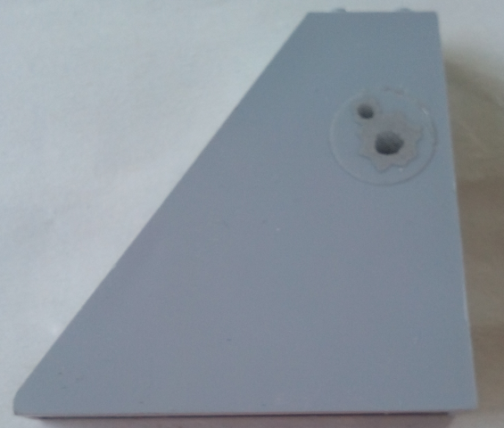 Slope 55 6 x 1 x 5 without Bottom Stud Holders with Bullet Holes Pattern (Sticker) - Set 7709