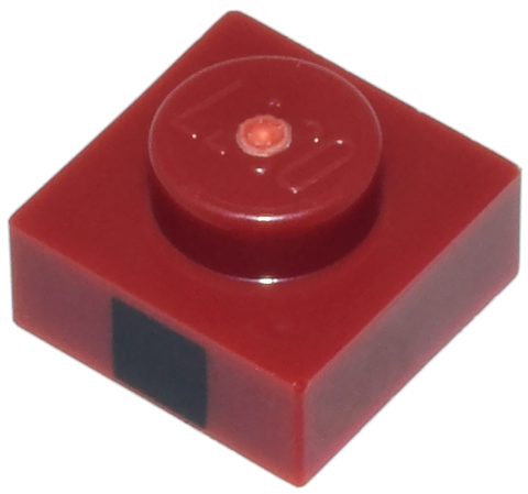 Plate 1 x 1 with Black Square Pattern