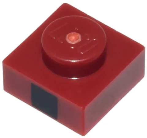 Plate 1 x 1 with Black Square Pattern