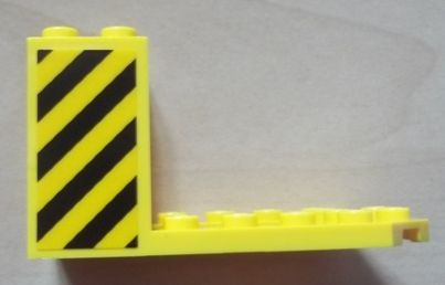 Cockpit 7 x 4 x 3 with Black and Yellow Danger Stripes Pattern on Both Sides (Stickers) - Set 7249