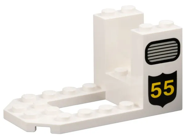 Cockpit 7 x 4 x 3 with Grille and Yellow '55' on Black Badge Pattern on Both Sides