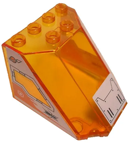 Windscreen 5 x 4 x 3 with Shield Pattern on Front and Modified Classic Space Logo and Ant Pattern on Both Sides (Stickers) - Set 7648