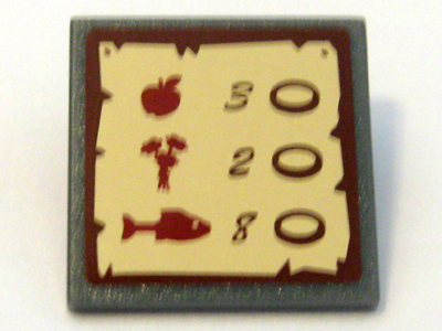 Road Sign 2 x 2 Square with Clip with Goods / Prices Pattern (Sticker) - Set 10193