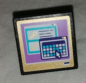 Road Sign 2 x 2 Square with Clip with Keys and Keyboard on Computer Screen Pattern (Sticker) - Set 41101