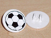 Road Sign 2 x 2 Round with Clip with Soccer Ball / Football Pattern (Sticker) - Sets 3414 / 3419