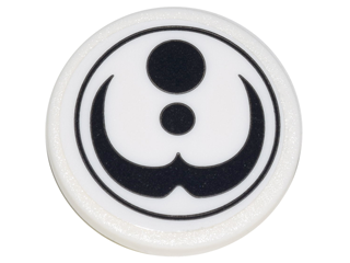 Road Sign 2 x 2 Round with Clip with Black Dots and Arc in Circle Alien Conquest Logo Pattern (Sticker) - Set 70620