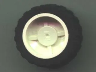 Wheel 18mm D. x 14mm with Black Tire 24 x 14 Shallow Tread (30285 / 30648)