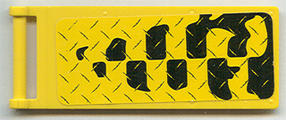 Flag 7 x 3 with Bar Handle with Tire Tracks Pattern (Sticker) - Set 6617