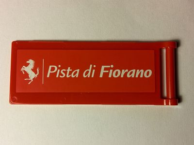 Flag 7 x 3 with Bar Handle with Ferrari Logo and 'Pista di Fiorano' Pattern (Sticker) - Set 40195