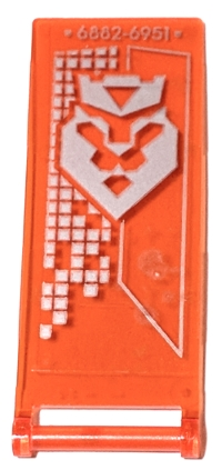 Flag 7 x 3 with Bar Handle with Silver '6882-6951' and Lion Head with Crown Pattern (Sticker) - Set 70326