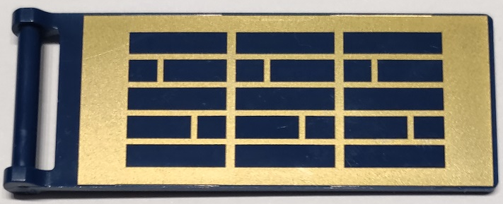 Flag 7 x 3 with Bar Handle with Gold Solar Panels Pattern