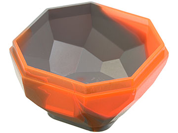 Rock 4 x 4 Octagonal Boulder, Bottom with Marbled Trans-Neon Orange Pattern
