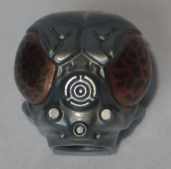 Minifigure, Head, Modified SW LOM Series Protocol Droid with Breathing Mask with Large Copper and Pearl Dark Gray Speckled Eyes Pattern