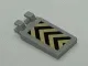 Tile, Modified 2 x 3 with 2 Clips Angled with Black and Yellow Danger Chevrons Pattern