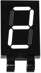 Tile, Modified 2 x 3 with 2 Clips with White Digital Number 2 Pattern (Sticker) - Set 60080