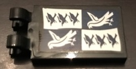 Tile, Modified 2 x 3 with 2 Clips with Ravenclaw Banner Pattern (Sticker) - Set 71043