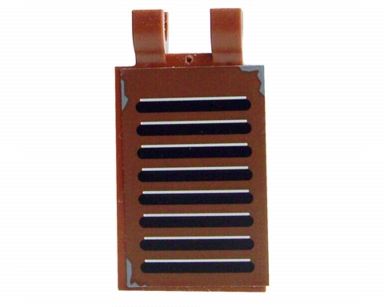 Tile, Modified 2 x 3 with 2 U Clips with Shutter Pattern (Sticker) - Set 6210