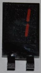 Tile, Modified 2 x 3 with 2 Clips with Red Digital Number 1 Pattern (Sticker) - Set 3368