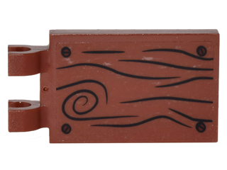 Tile, Modified 2 x 3 with 2 Clips with Wood Grain and 4 Nails Pattern Model Right Side (Sticker) - Set 4840