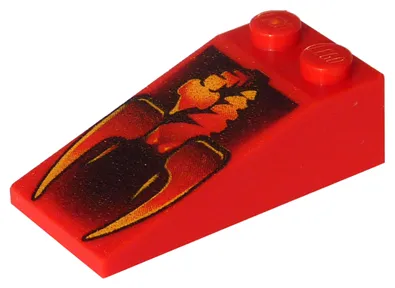 Slope 18 4 x 2 with Black and Yellow Scorpion Pattern