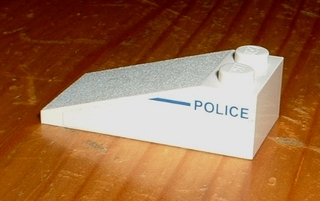 Slope 18 4 x 2 with 'POLICE' Right of Line Pattern (Sticker) - Set 1376