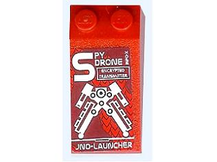 Slope 18 4 x 2 with 'SPY DRONE' Pattern (Sticker) - Set 8111