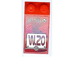 Slope 18 4 x 2 with 'W.20' Pattern (Sticker) - Set 8111