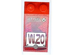 Slope 18 4 x 2 with 'W.20' Pattern (Sticker) - Set 8111