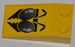 Slope 18 4 x 2 with Insect Head Pattern (Sticker) - Set 8228