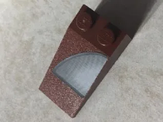 Slope 18 4 x 2 with Gray Quarter Circle Window Pattern Model Right Side  (Sticker) - Set 7752