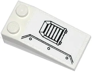 Slope 18 4 x 2 with Air Vent and Riveted Metal Plate Pattern Model Right Side (Sticker) - Set 75918