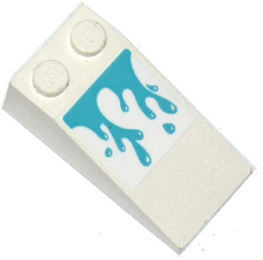 Slope 18 4 x 2 with Water Splashes Pattern (Sticker) - Set 41127