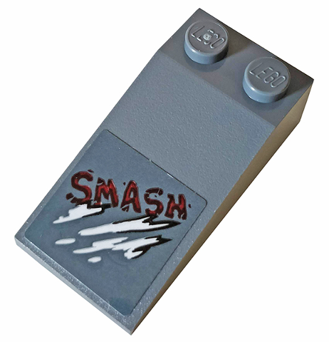 Slope 18 4 x 2 with 'SMASH' and Scratches Pattern (Sticker) - Set 76078