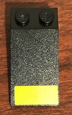 Slope 18 4 x 2 with SW Yellow Rectangle Pattern (Sticker) - Set 75158