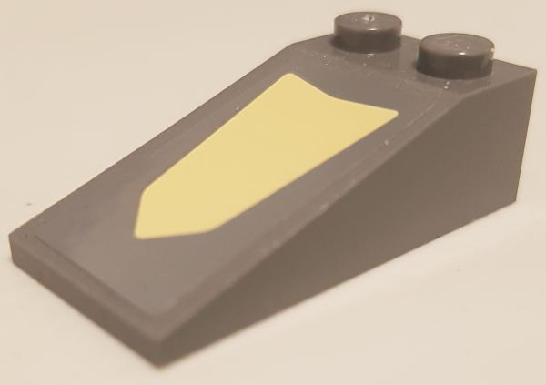 Slope 18 4 x 2 with Tan Angular Shield Pattern (Sticker) - Set 75024