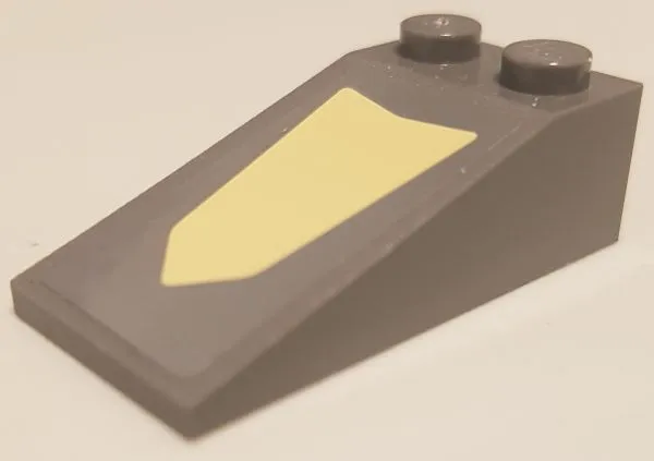 Slope 18 4 x 2 with Tan Angular Shield Pattern (Sticker) - Set 75024