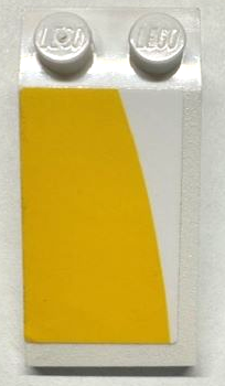 Slope 18 4 x 2 with Yellow Panel Pattern Model Left Side (Sticker) - Set 75181
