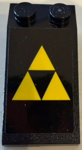 Slope 18 4 x 2 with 3 Yellow Triangles Blacktron I Logo Pattern (Sticker) - Set 40580