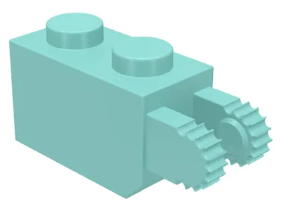 Hinge Brick 1 x 2 Locking with 2 Fingers Vertical End