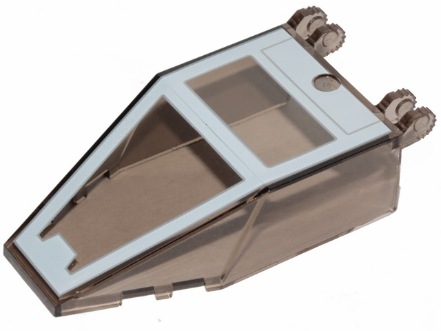 Windscreen 7 x 4 x 1 2/3 with Locking Dual 2 Fingers with Light Bluish Gray SW Snowspeeder Pattern